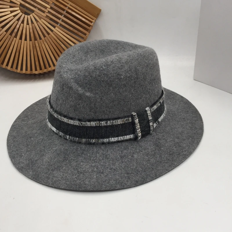

Fedora Panama United States about wool hat for women British hat female tide restoring ancient ways socialite party abnormity