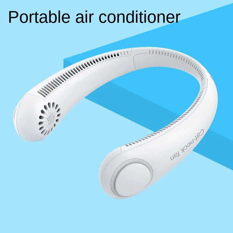 

JOYLOVE Lazy Hanging Neck Fan Silent Outdoor Sports USB Small Fan Folding Leafless Hanging Neck Electric Fan New 2021