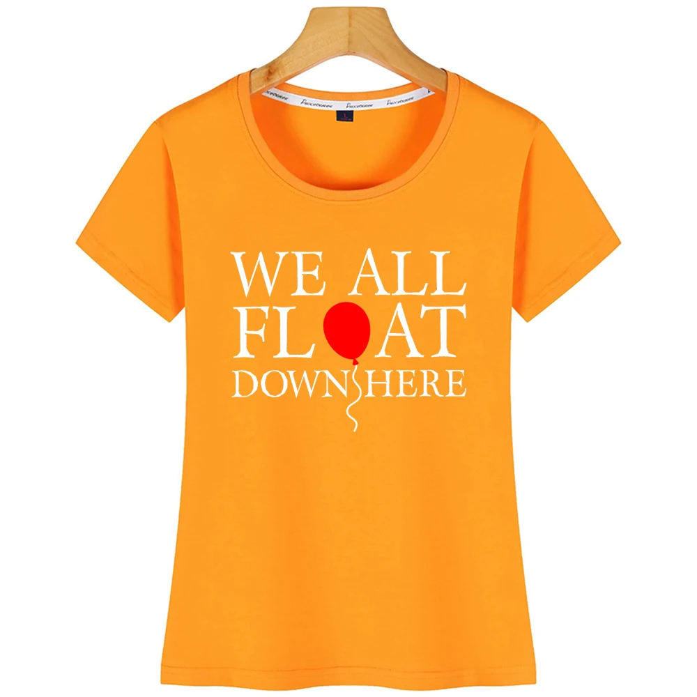 Tops T Shirt Women We All Float Down Here Casual Vintage Custom Female | Женская одежда