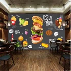 Пользовательский фон с гамбургерами, западным фаст-фудом, хот-догом, рестораном, настенная 3D Бумага, снэк-бар, гамбургер, сыр, настенная бумага 3D