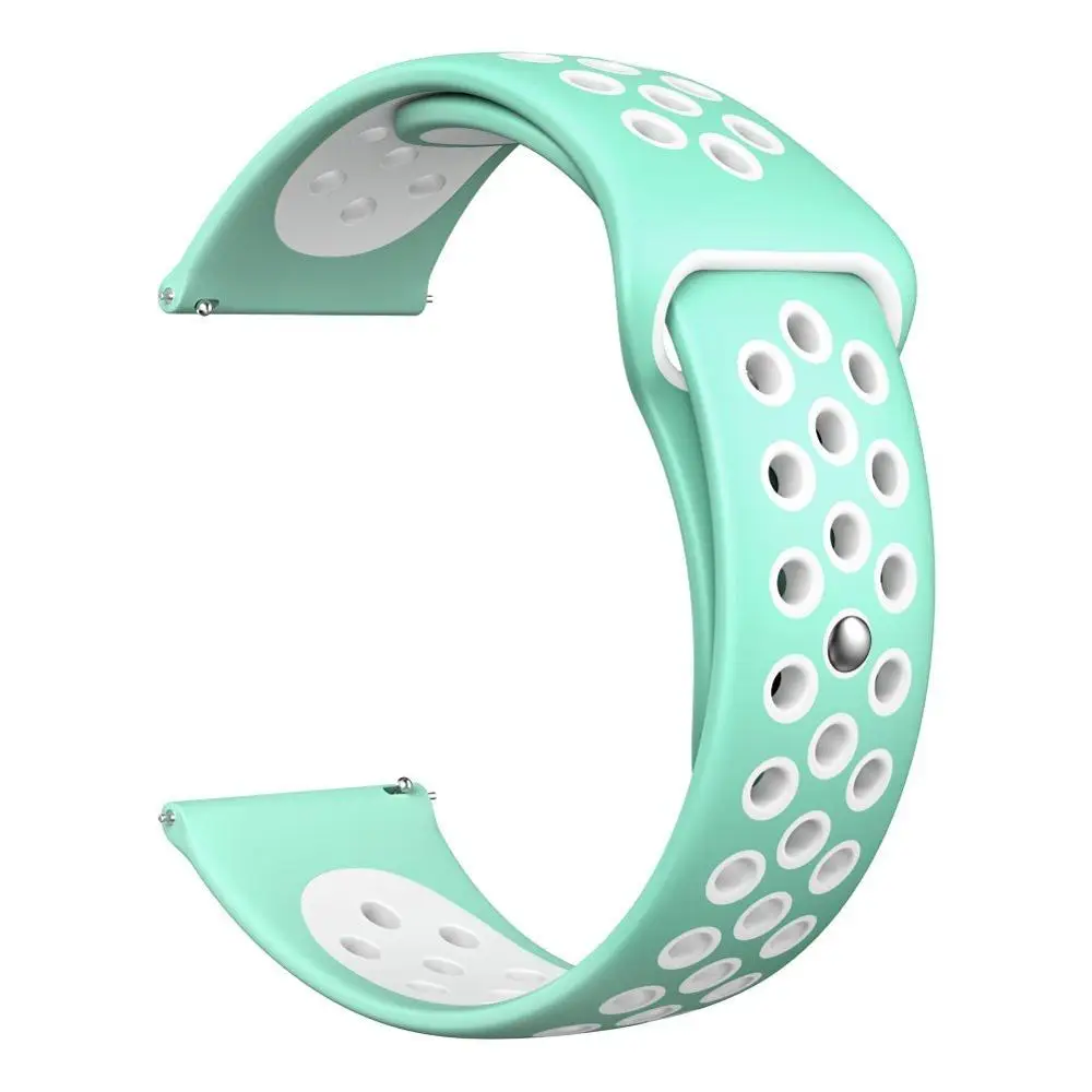 Mint Green White 23 мм силиконовый ремешок для часов, ремешки для Fitbit Versa, дышащие сменные, легко подходят, ремешки для Fitbit Versa, Смарт-часы - Цвет ремешка: Mint Green White