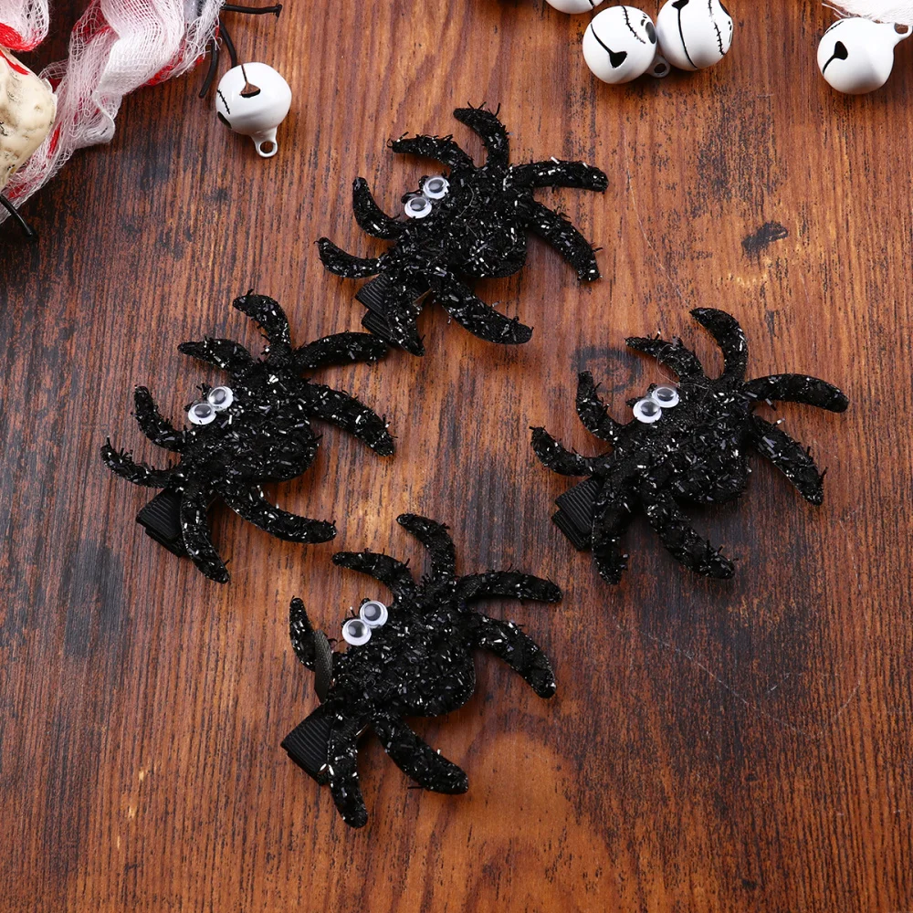 

5pcs Hairpins Spider Shape Hair Clips Quirky Hair Barrettes Kids Hair Accessories for Costume Party