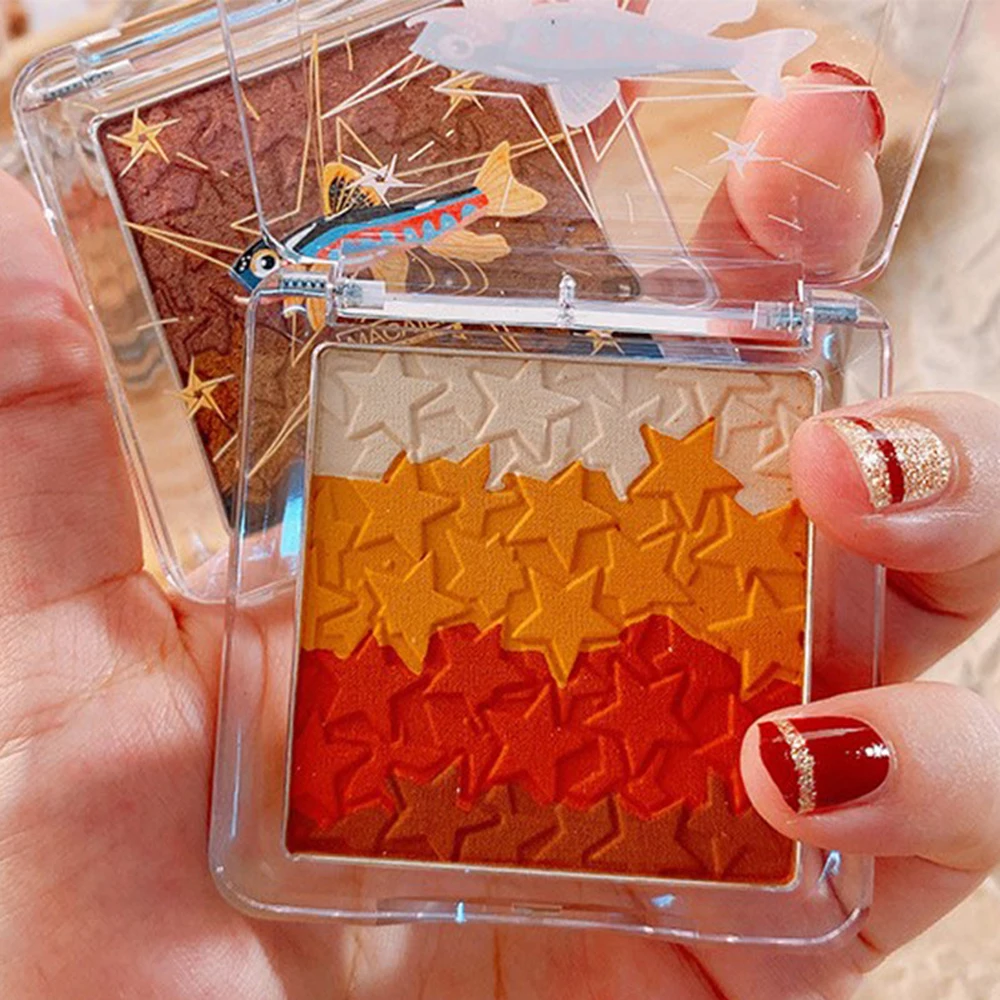 

Eyeshadow Palette Gradient 4 Color Star Eye Shadow Glitter Shimmer Matte Christmas Makeup Natural Mineral Cosmetics Korea Style