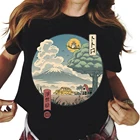 Футболки в стиле Харадзюку для мужчин и женщин, милая аниме футболка Тоторо, Миядзаки Хаяо, кавайный графический Рисунок 90-х, футболка унисекс, повседневные топы