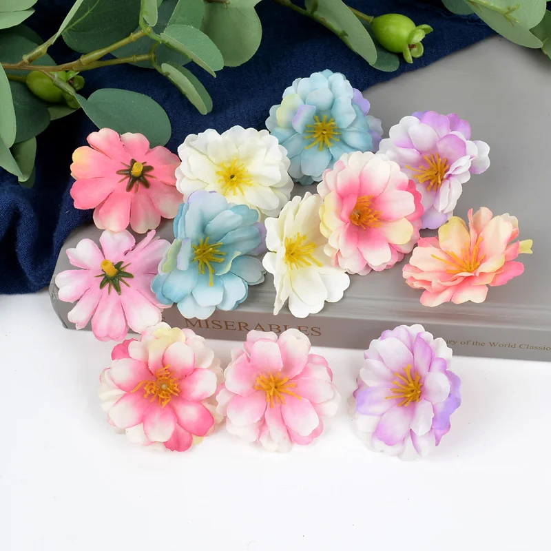 Искусственные цветочные головки ручной работы 5 шт. свадебное украшение для