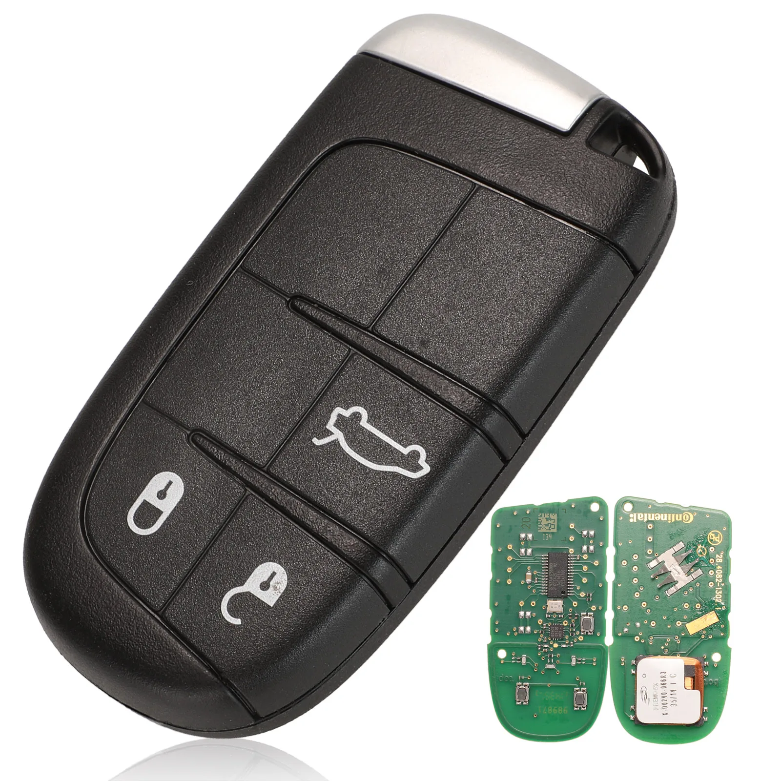 Kutery 2/3 кнопки автомобильный смарт ключ брелок 433 МГц ID46 Pcf7953 чип для Fiat Freemont 500 2015 2016