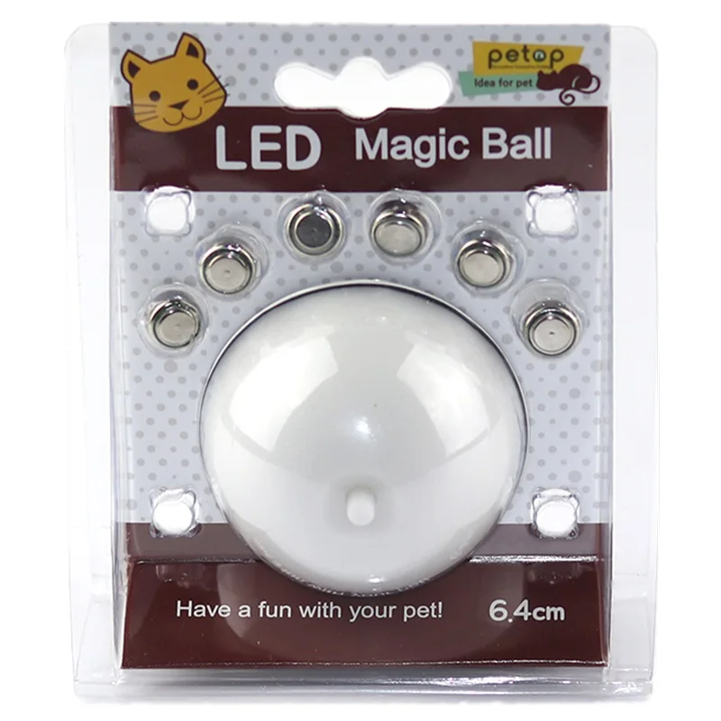 White-Button Battery USB Перезаряжаемый Электрический прокатный мяч игрушки для кошек Интерактивный Лазерный магический шар, игрушка с лазерным светильник держать вашего питомца занят - Цвет: White-Button Battery