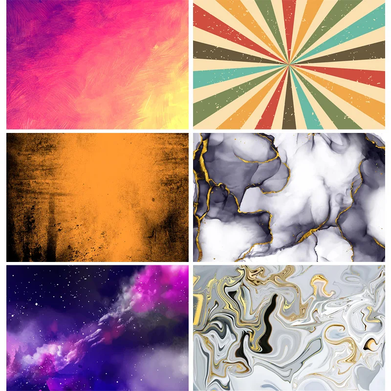 

SHENGYONGBAO Art Fabric Colorful Gradient Color Photography Backgrounds Abstract Marble Painted Studio Backdrops 201021SHC-01