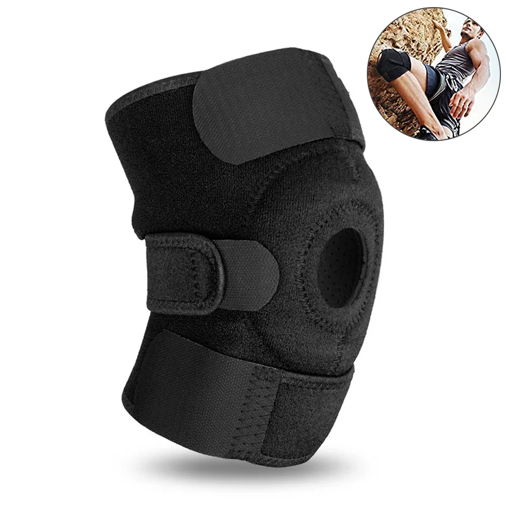 

Professional fitness knee Safety sports knee brace black knee brace protector band for knee sports football