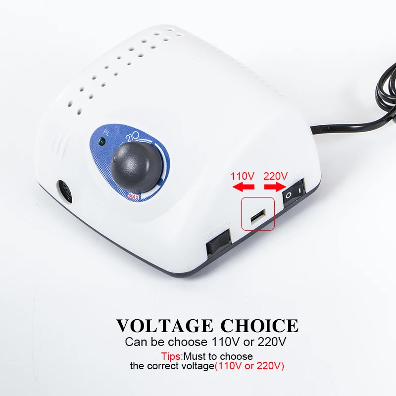 

Strong 210 35000RPM Authent 65W Electric Nail Drill Machine 2.35mm Model Manicure Pedicure Nail tools Manicure set