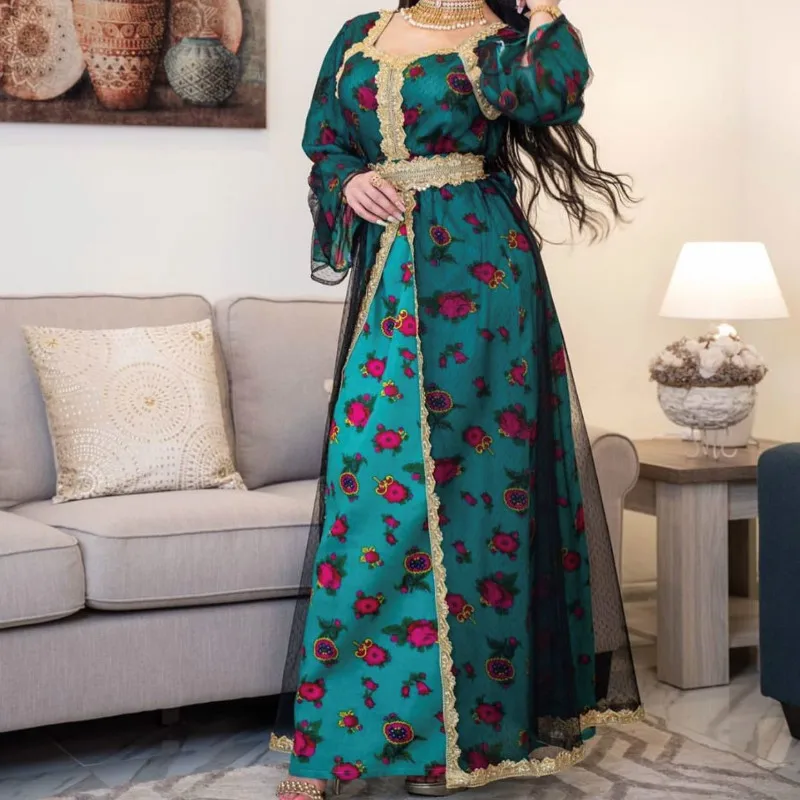 African Dashiki Dress Print Pattern Hijab Cotton Ethnic Scarf Muslim Abaya Bazin Robe Gowns Broder Riche Sexy Lady Evening Party african traditional clothing