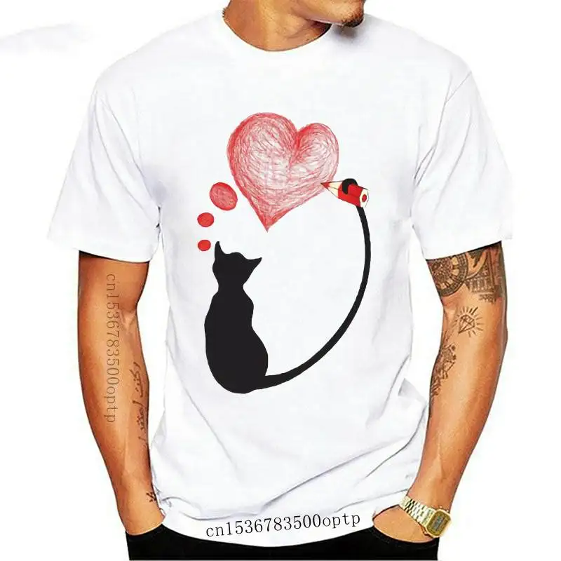 

T-shirts Women Cat Love Sweet Lovely Animal Casual Fashion Short Sleeve Tshirt Top Lady Graphic Female Print Clothes Tee T-Shirt