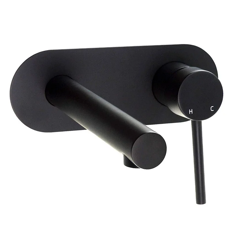 MTTUZK матовый черный квадратный смеситель для ванной комнаты латунный горячей и