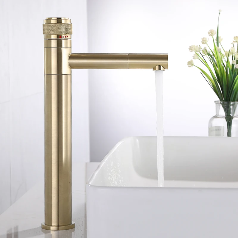 

Hot Cold Water Tap Deck Mounted Brass Bathroom Mixers Single Hole Tap Matte Black Chrome Gold Basin Sink Faucet Single Lever