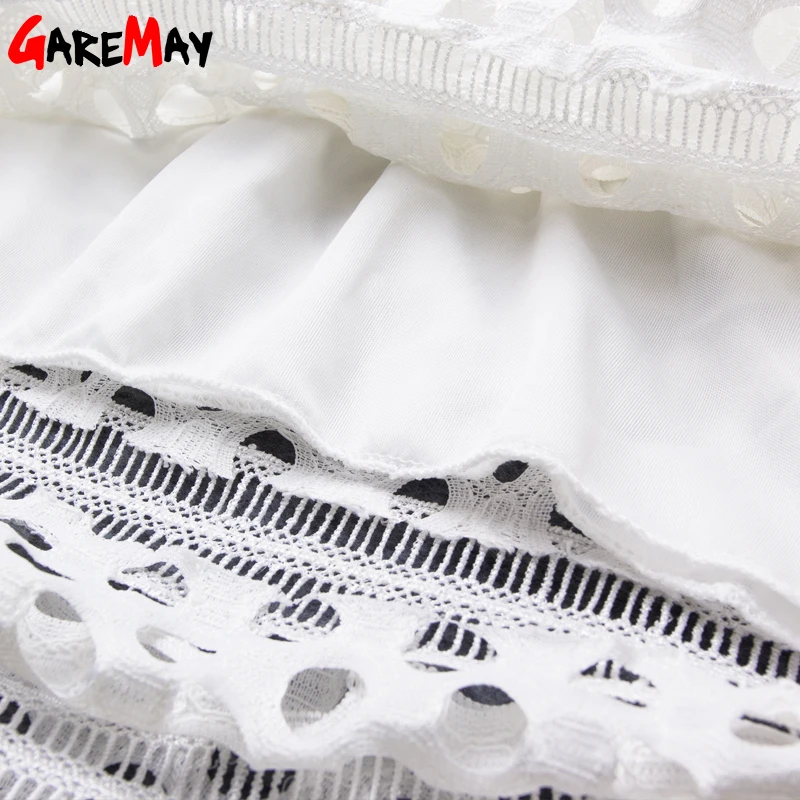 

Jupe Femme White Trumpet Skirt Summer Retro Hollow Saia Feminina Midi High Waist Tight Ladies Office Skirts For Women GAREMAY