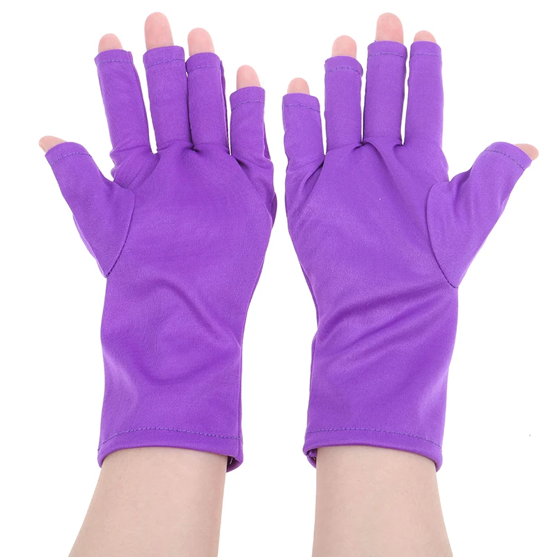 25/40cm Protection UV Light Lamp Gel Polish Tips Nail Mittens Tool 1Pair Art Anti-ultraviolet Open-Toed Gloves | Красота и здоровье