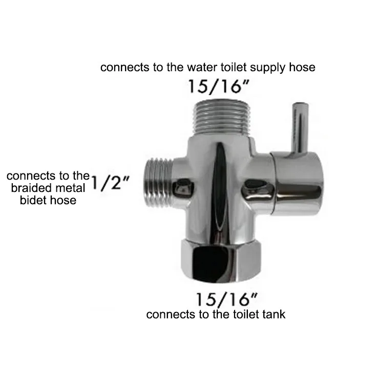 Латунный клапан шланга T Форма 3 способ водяной сепаратор SwitchAdapter разъем угол