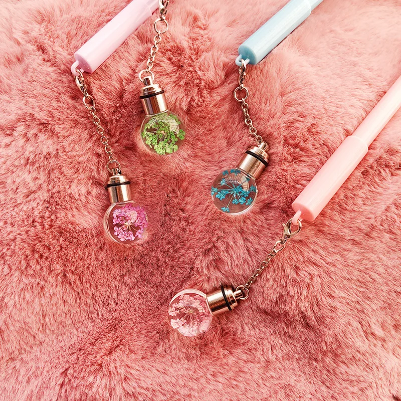 1 шт. Творческий светящийся светильник лампочка гелевая ручка с милыми цветами