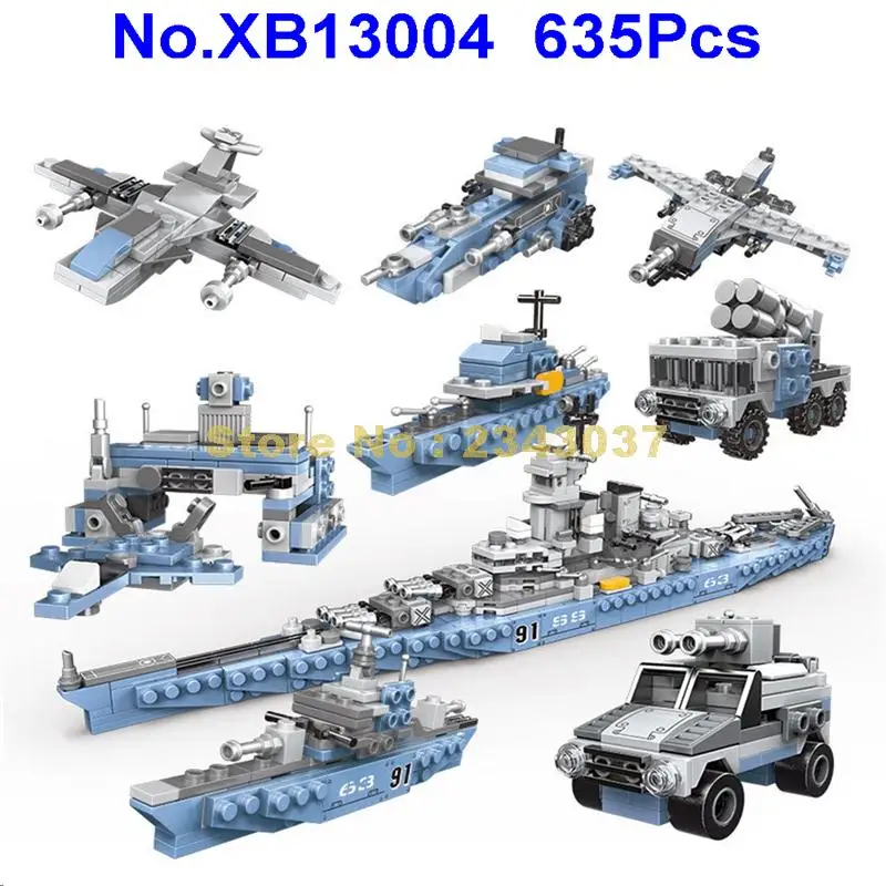 Xb13004 635 штук военный 8in1 25 типов Миссури морской флот корабль истребитель