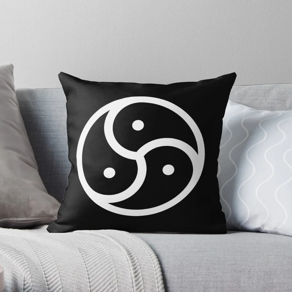 BDSM Symbol Triskelion Throw Pillow Case Polyester Home Decora kussensloop almohada poszewka |