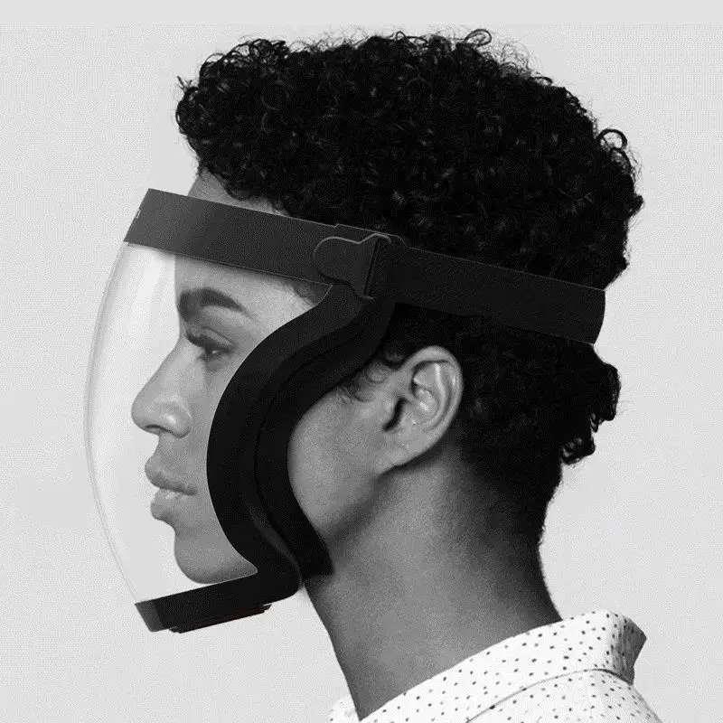 

Welding protective mask full face transparent high-definition dust-proof sunscreen mask oil splash mask PC sports riding mask