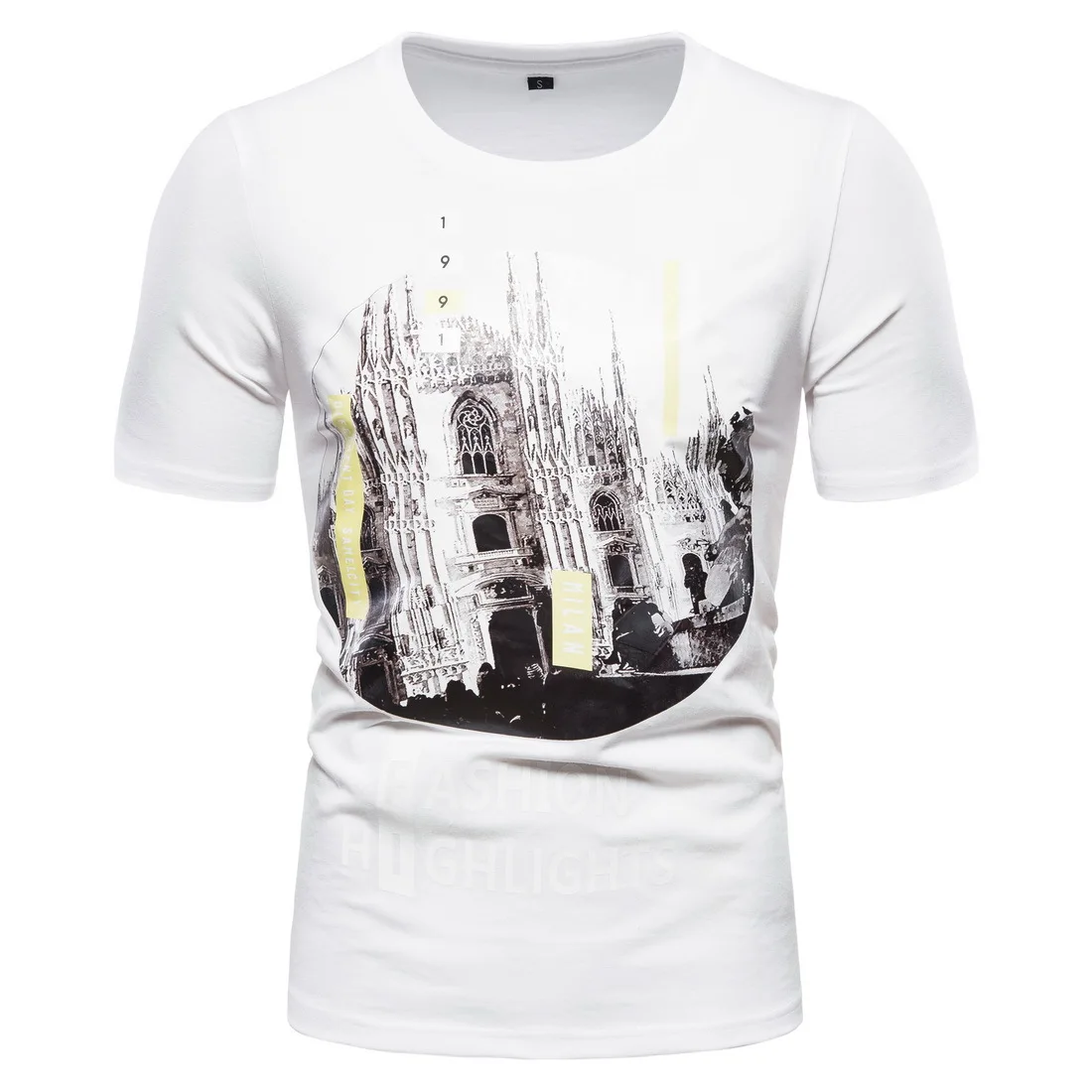 

New Summer Men'S Short Sleeve T-Shirt Fashion Round Collar Printed European Size Male Streetwear Coat Casual