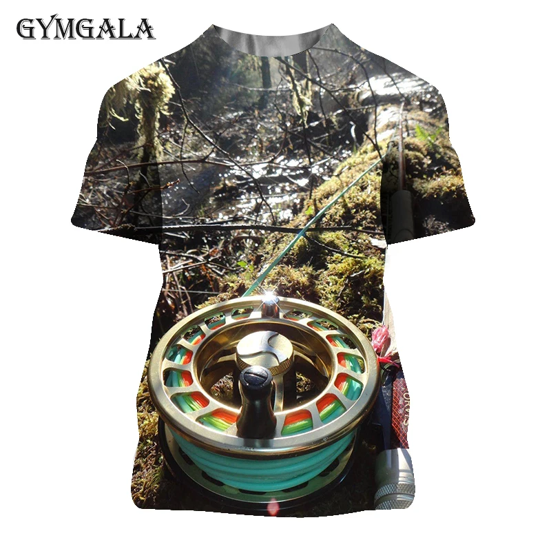 

Summer cool and handsome 3D custom fish pattern kids T-shirt round neck loose Harajuku Children's T-shirt for men and women