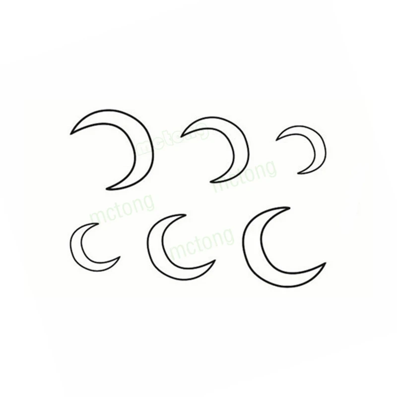 Водостойкая Временная тату наклейка милый полумесяц луна кот животные боди арт