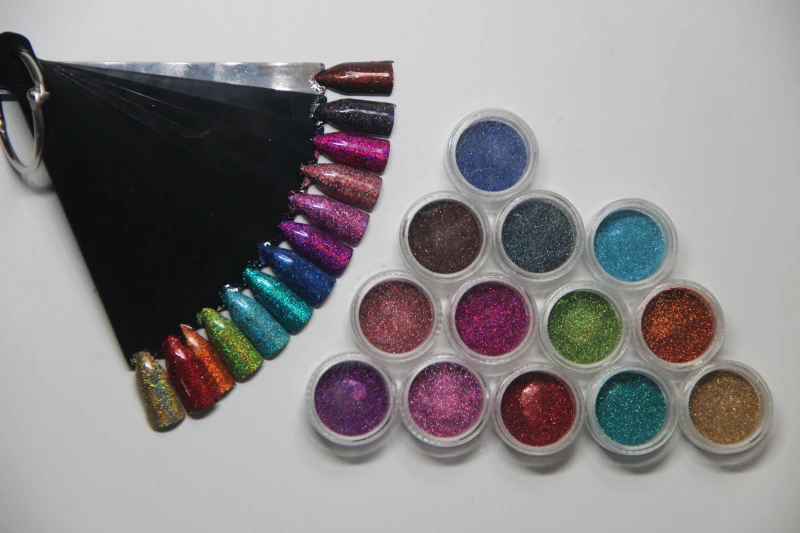 LAKIMU 1 коробка жемчужный порошок для ногтей блестящий матовый эффект лазерный