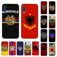 yndfcnb albania flag phone case for samsung a51 01 50 71 21s 70 10 31 40 30 20e 11 a7 2018