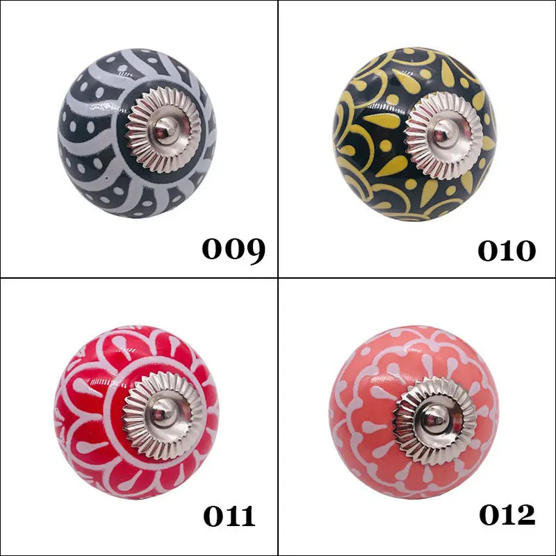 Винтажные европейские керамические ручки разноцветные фарфоровые для детской