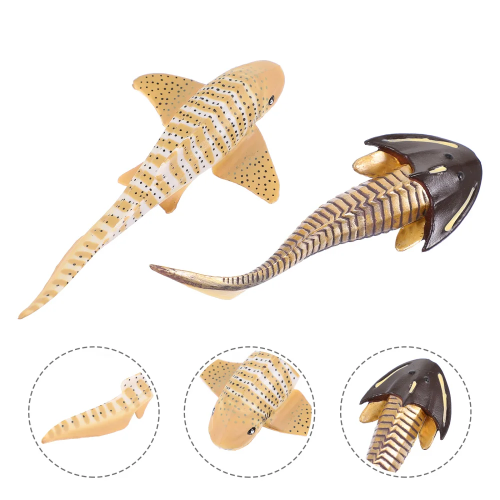 

2pcs Resin Marine Animal Models Ocean Animal Figures Sand Table Decoration