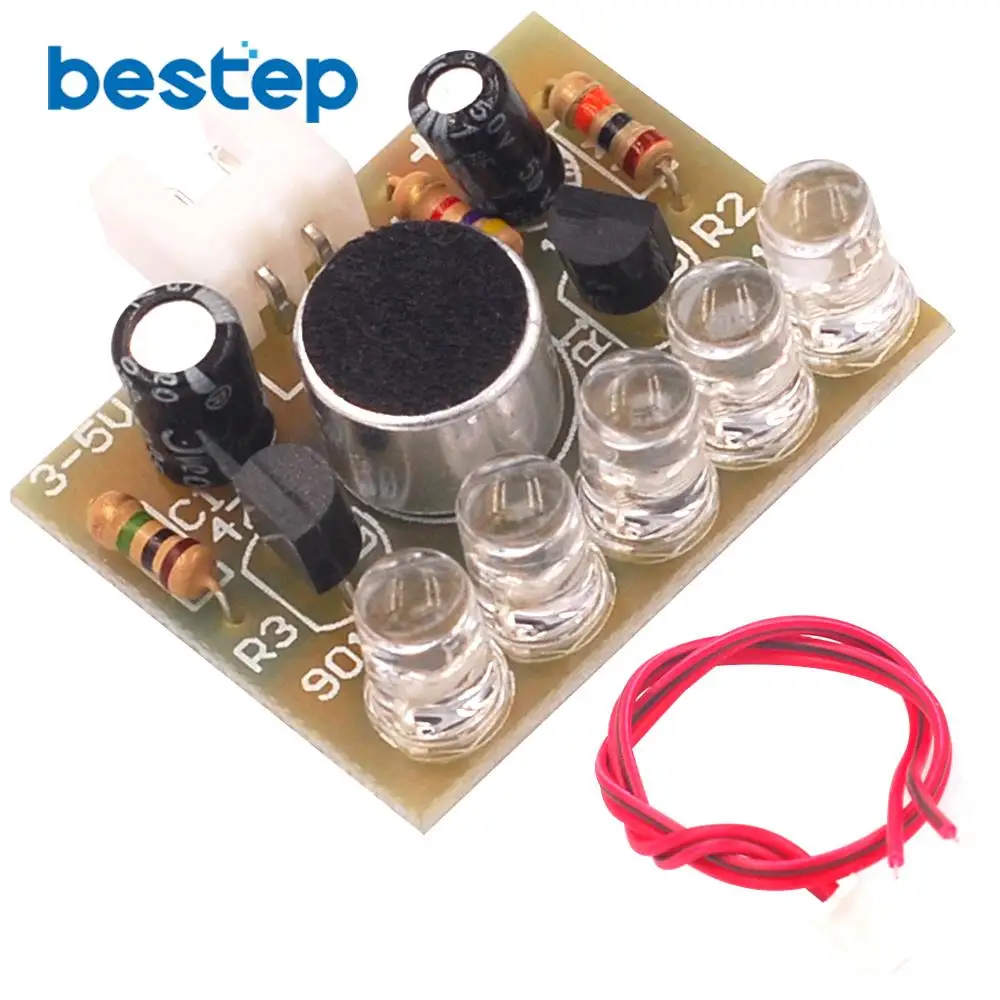 Электронные забавные наборы голосовое управление светодиодная лампа сделай сам