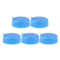 5pcs 55mm screw on gallon water bottles caps anti splash drinking buckets covers leak proof non spill plastic lids replacement
