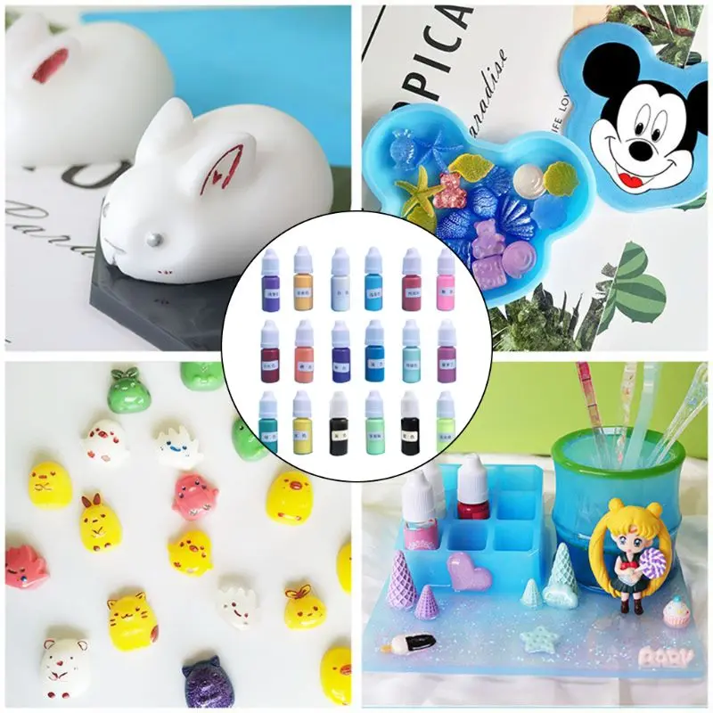 

18 Pcs/set DIY Crystal Epoxy Pigment Handmade Macaron Color Oily Colorant