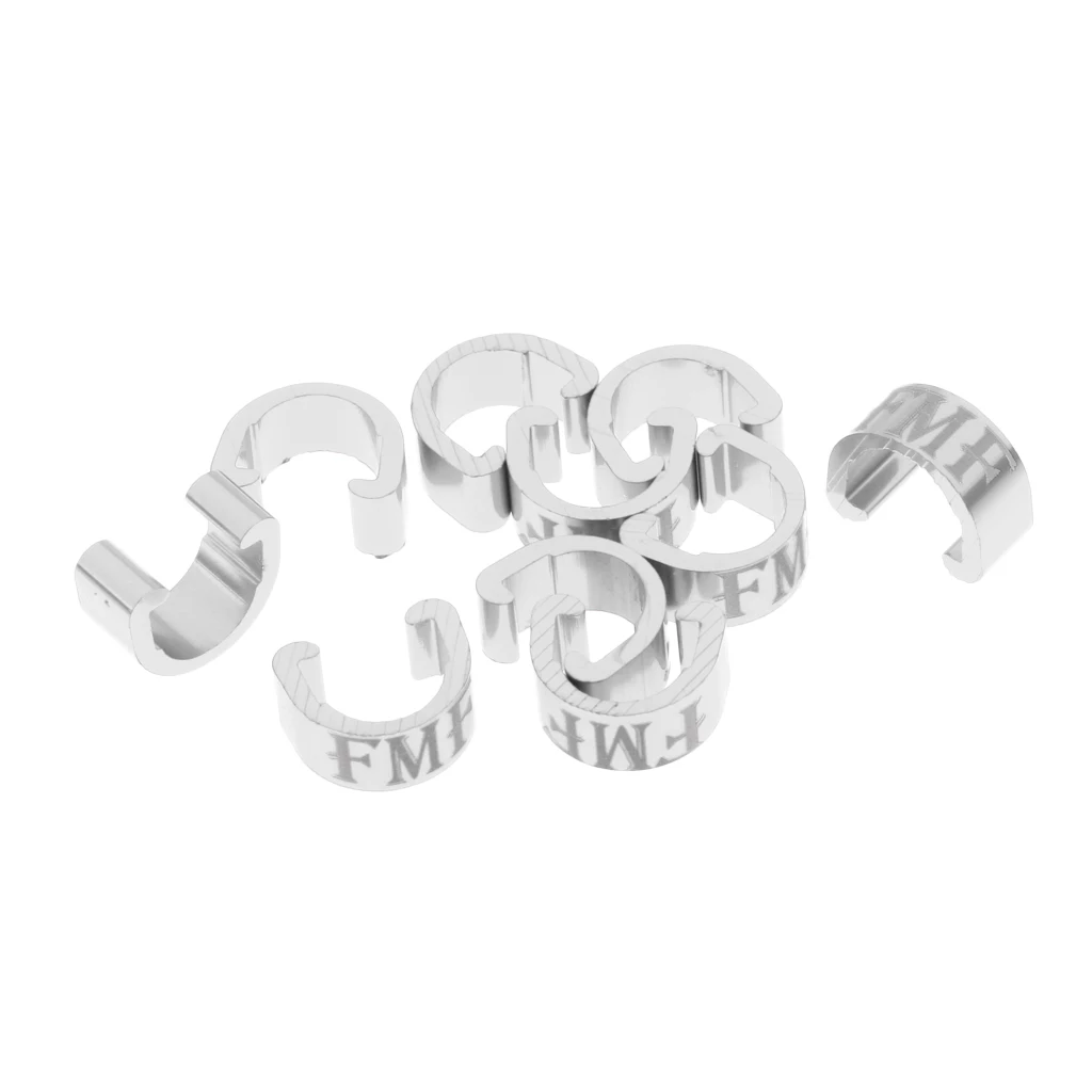 Silver 10 шт. велосипедный кабель тормозного механизма c-зажимы корпус шланг направляющие гидравлическая линия Пряжка переключатель кабель для MTB BMX дорожный складной велосипед - Цвет: Silver