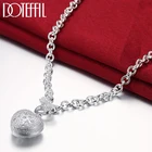 Цепочка DOTEFFIL из стерлингового серебра 925 пробы, 18 дюймов, кулон в виде сердца из циркония ААА для женщин, очаровательное свадебное обручальное украшение