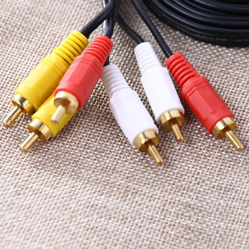 Лидер продаж 10 м/5 м/3 м/1 5 м 3 RCA видео кабель композитный штекер 3RCA аудио av провод