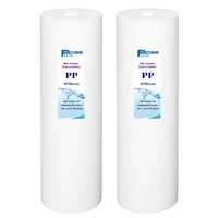 2 pack of 10 micron 20 inch big blue whole house sediment water filter 4 5 x 20 pp melt blown cartridges