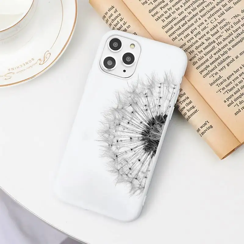 

Dandelion Simple flower Phone Case Candy Color for iPhone 6 7 8 11 12 s mini pro X XS XR MAX Plus