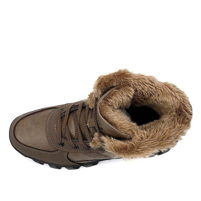 Русский Стиль Holfredterse уличные походные на снежную погоду Кожаная мужская обувь