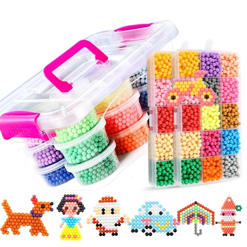 

24Pcs Colors Mixed Colors Magic Water Spray Beads Toys for Children Bead Accessories DIY Puzzle Toys Set Kids Birthday Gift 2020