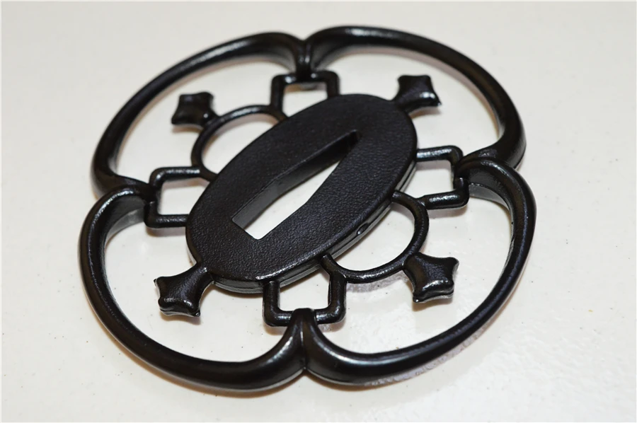 Красивый Железный защитный меч для японской Катаны/вакидзаси Набор Фитингов Tsuba +