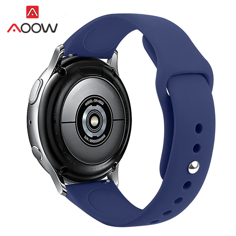 20 мм 22 мм силиконовый ремешок для samsung Galaxy Active 2 40 мм 44 мм gear S2 S3 ремешок для браслета для Galaxy Watch 42 мм 46 мм