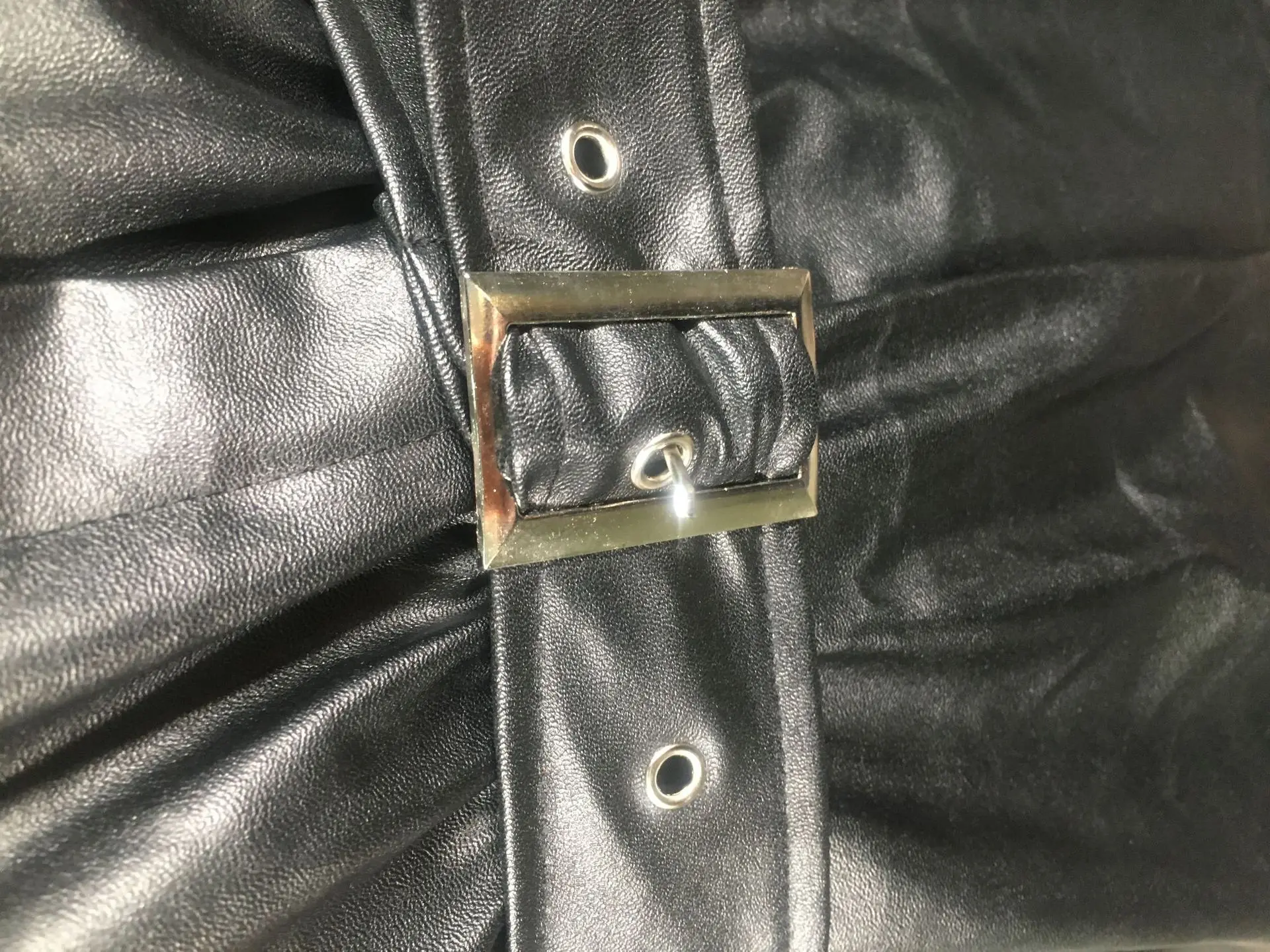 

Blue Black PU Leather Playsuit Women Fashion Clothes One Piece Body Bodycon Shorts Rompers Jumpsuit