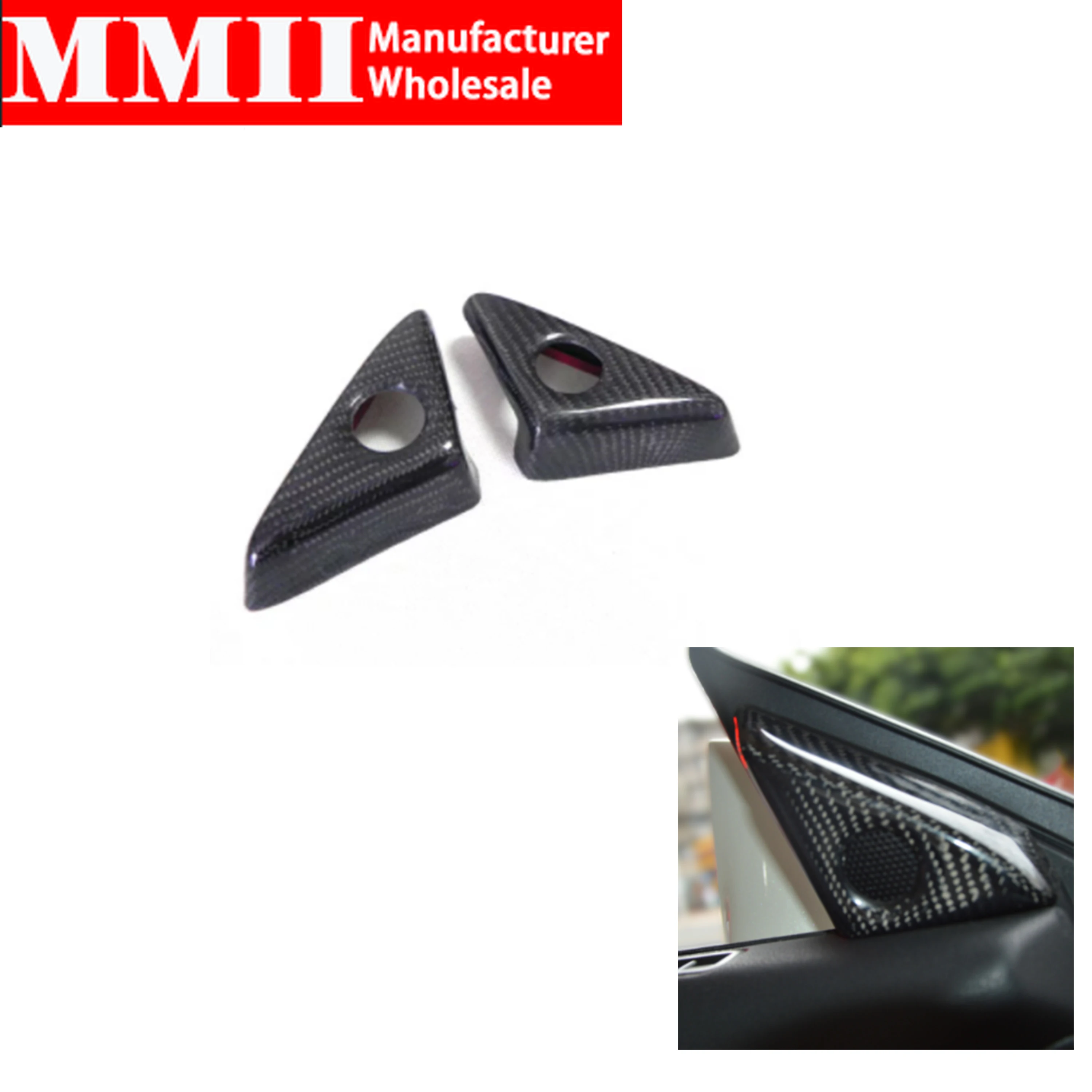 Car Accessories For Nissan R35 GTR Dry Real Carbon Fiber Side Door Tweeter Cover Tuning Door