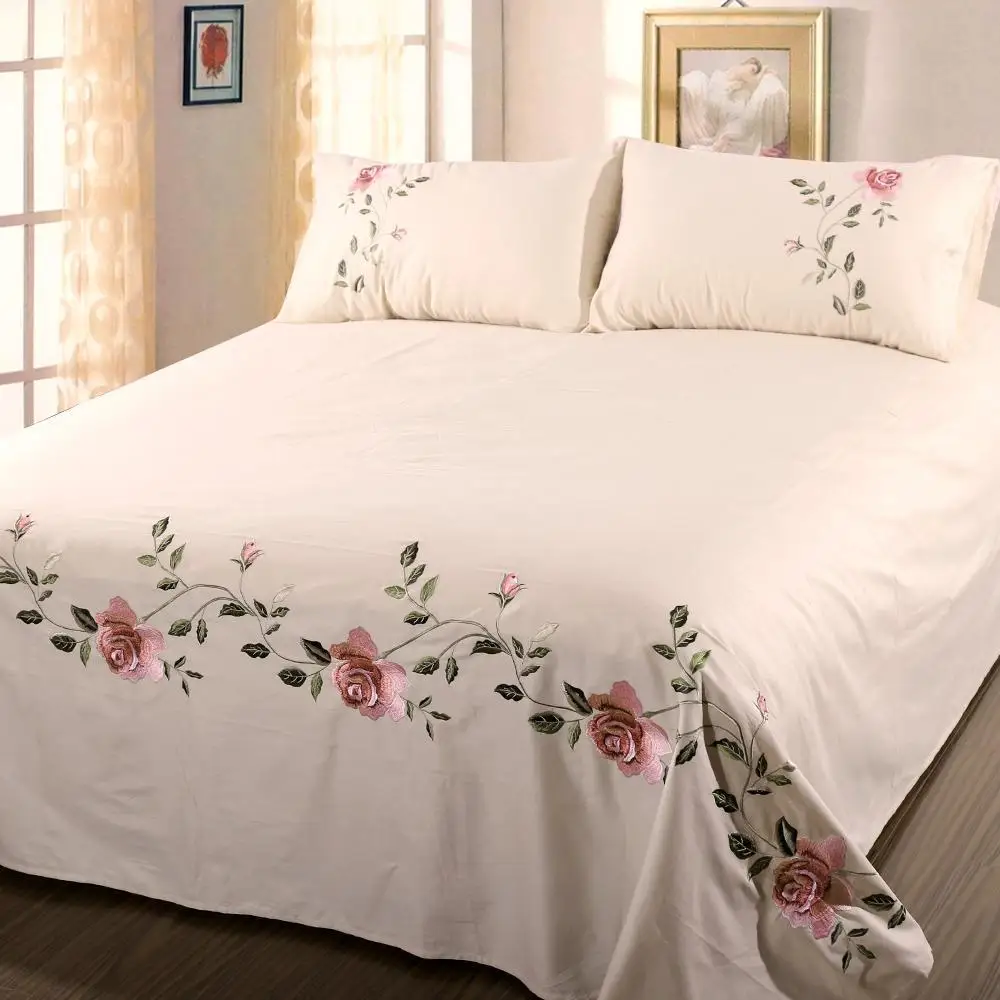 

Cotton Twill Bed Sheet Set, Deluxe Wrinkle and Fade Resistant Bedding Set, Hypoallergenic Sheet and Pillow Set, Queen
