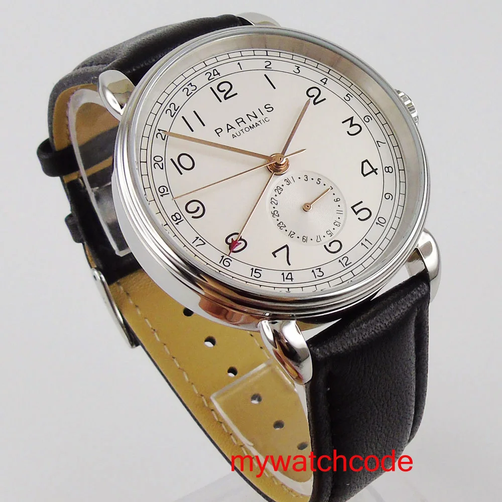 Часы мужские PARNIS с автоматическим механизмом брендовые Роскошные
