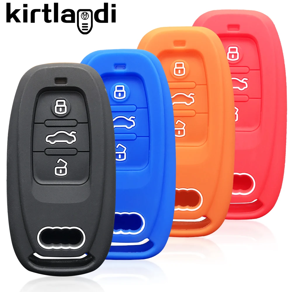 Силиконовый чехол для смарт ключей с дистанционным управлением Audi Q5 A4 A4L A5 A6 A7 A8 RS4