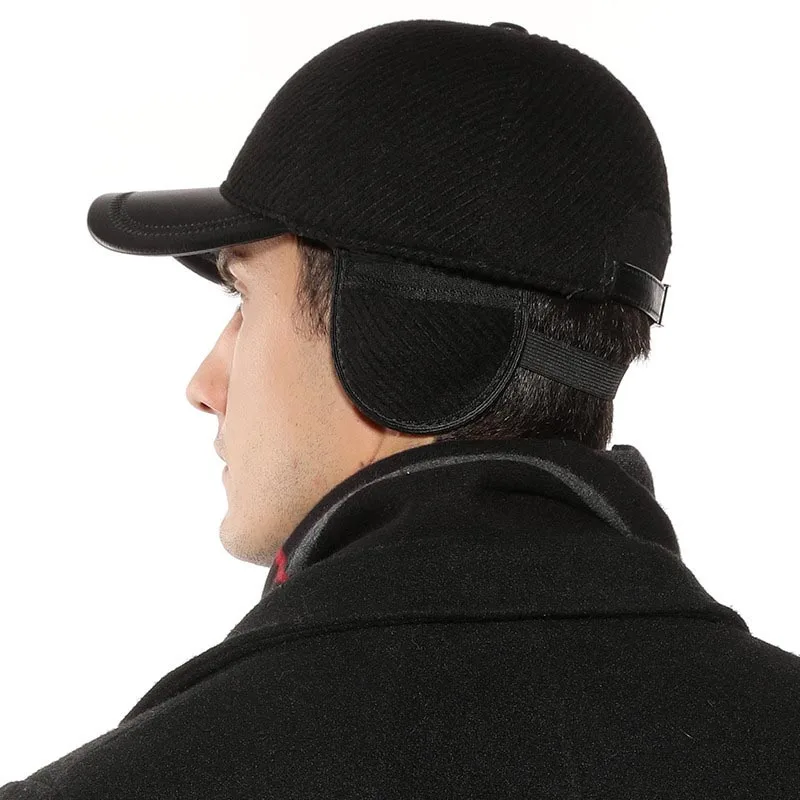 Бейсболка Fibonacci Мужская зимняя Кепка из искусственной кожи Кепка-бейсболка |